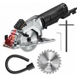 HAPPYSHOPPING Mini-Kreissäge 4,8 Ampere 4-1/2 Zoll Kompakte Kreissäge 3500 U/min Elektrische Kreissäge Mit Laserschnittführung