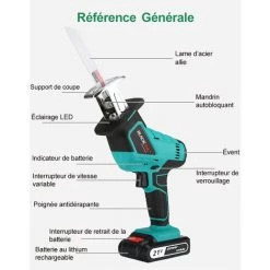BLACKPINE – Akku-Säbelsäge, 21 V Akkubetriebene Säbelsäge, Kabellose Elektrische Säbelsäge, Einstellbare Geschwindigkeiten 0–1500 U/min, 1 × Sägeblätter, Mit 1500 MAh, 2 × Batterien, Ideal Zum Schneiden Von Holz Und Metall 9 BLACKPINE – Akku-Säbelsäge, 21 V Akkubetriebene Säbelsäge, Kabellose Elektrische Säbelsäge, Einstellbare Geschwindigkeiten 0–1500 U/min, 1 × Sägeblätter, Mit 1500 MAh, 2 × Batterien, Ideal Zum Schneiden Von Holz Und Metall -Elektrosägen Verkäufe 2022 60739596 3
