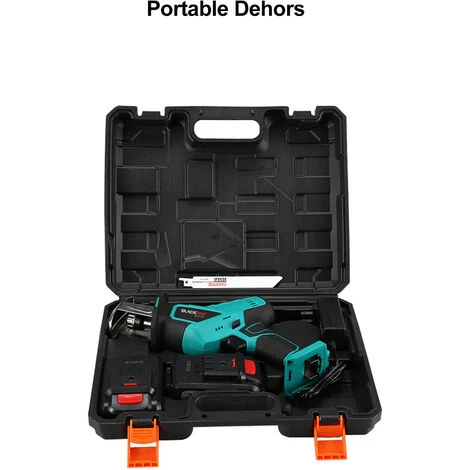 BLACKPINE – Akku-Säbelsäge, 21 V Akkubetriebene Säbelsäge, Kabellose Elektrische Säbelsäge, Einstellbare Geschwindigkeiten 0–1500 U/min, 1 × Sägeblätter, Mit 1500 MAh, 2 × Batterien, Ideal Zum Schneiden Von Holz Und Metall 6 BLACKPINE – Akku-Säbelsäge, 21 V Akkubetriebene Säbelsäge, Kabellose Elektrische Säbelsäge, Einstellbare Geschwindigkeiten 0–1500 U/min, 1 × Sägeblätter, Mit 1500 MAh, 2 × Batterien, Ideal Zum Schneiden Von Holz Und Metall – Bild 4