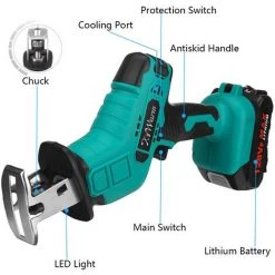 KIWARM Akku Säbelsäge Tigersäge Reciprosäge Fuchsschwanz Universalsäge Mit 2 Akkus -Elektrosägen Verkäufe 2022 61165618 2