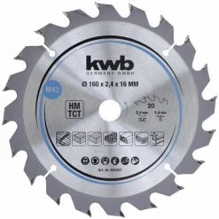 KWB Kreissägeblatt HM Mittel Ø 160x16 Z20