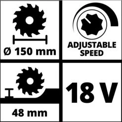 Einhell Akku Handkreissäge TE-CS 18/150 Li-Solo 150mm Mit LED -Elektrosägen Verkäufe 2022 62654144 3