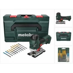 METABO® Metabo STA 18 LTX 140 Akku Stichsäge 18 V + 10 Tlg. Stichsägeblatt Set + MetaBOX - Ohne Akku, Ohne Ladegerät