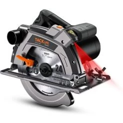 TACKLIFE PES01A, Kreissäge 1500 W, 4700 U/min, 2 Sägeblätter Ø 185 Mm (40 Zähne Und 24 Zähne) Und Kompatibel Mit 190 Mm, Schnittleistung: 63 Mm (90°), 45 Mm (45°), Aluminiumschutz, Motor Aus Reinem Kupfer
