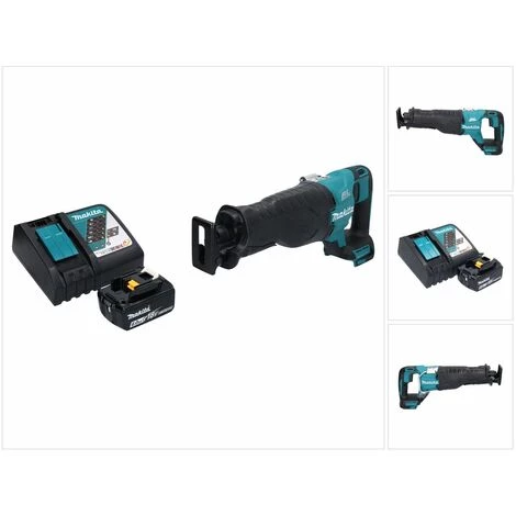 Makita DJR 187 RG1 Akku Reciprosäge Säbelsäge 18 V Brushless + 1x Akku 6,0 Ah + Ladegerät 3 Makita DJR 187 RG1 Akku Reciprosäge Säbelsäge 18 V Brushless + 1x Akku 6,0 Ah + Ladegerät