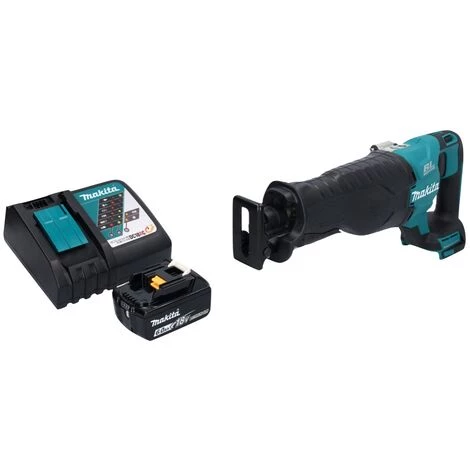 Makita DJR 187 RG1 Akku Reciprosäge Säbelsäge 18 V Brushless + 1x Akku 6,0 Ah + Ladegerät 4 Makita DJR 187 RG1 Akku Reciprosäge Säbelsäge 18 V Brushless + 1x Akku 6,0 Ah + Ladegerät – Bild 2