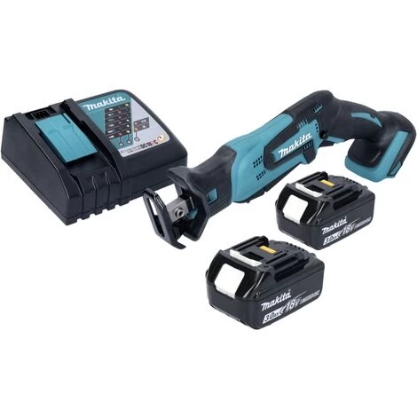 Makita DJR 185 RF Akku Recipro Säbelsäge 18 V + 2x Akku 3,0 Ah + Ladegerät 4 Makita DJR 185 RF Akku Recipro Säbelsäge 18 V + 2x Akku 3,0 Ah + Ladegerät – Bild 2