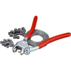 QERSTA Blockierset, Dichtungen Und Plombierdrähte Für Spendenbox, Plombierzange, Bleiplombe, (1x Kabelklemmen + 100 X 8 Mm Blei + 30 M Plombierdraht) -Elektrosägen Verkäufe 2022 64557861 5