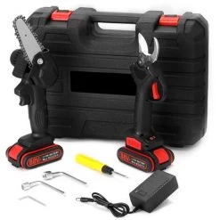 SUPERSELLER 21V Mini 4 Zoll Wiederaufladbare Elektrische Kettensäge Haus Handgeführte Elektrische Schere Set 88VF Kleine Holzbearbeitung Garten Logging Beschneiden Zwei Elektrische Eine Ladung -Elektrosägen Verkäufe 2022 64681426 3