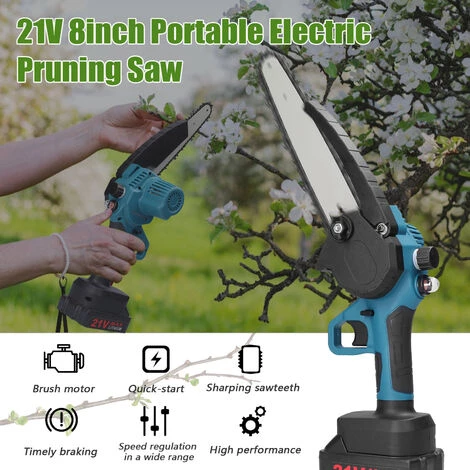 SUPERSELLER 21V Mini 8 Zoll Wiederaufladbare Elektrische Kettensäge Home Handheld Lithium-Kettensäge Kleine Holzbearbeitung Garten Fällsäge Kann Schmieröl Zwei Strom Eine Ladung, Bürstenmotor Hinzufügen 5 SUPERSELLER 21V Mini 8 Zoll Wiederaufladbare Elektrische Kettensäge Home Handheld Lithium-Kettensäge Kleine Holzbearbeitung Garten Fällsäge Kann Schmieröl Zwei Strom Eine Ladung, Bürstenmotor Hinzufügen – Bild 3