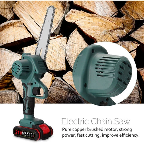 SUPERSELLER 6 Zoll 21V Mini Wiederaufladbare Elektrische Kettensäge Kleine Handgeführte Holzfäller- Und Baumsägen Für Den Heimgebrauch Gartenbeschneidung Äste Und Bäume Eine Elektrische Ladung 6 SUPERSELLER 6 Zoll 21V Mini Wiederaufladbare Elektrische Kettensäge Kleine Handgeführte Holzfäller- Und Baumsägen Für Den Heimgebrauch Gartenbeschneidung Äste Und Bäume Eine Elektrische Ladung – Bild 4
