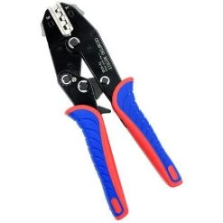 SUPERSELLER Crimpzange Mit Schnellwechselkopf Crimpbereich 0,5–6 Mm2 (20–10 AWG) Crimpzange Für MC4-Photovoltaik-Steckverbinder, Schwarz, Rot Und Blau VK-2546