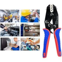 SUPERSELLER Crimpzange Mit Schnellwechselkopf Crimpbereich 0,5–6 Mm2 (20–10 AWG) Crimpzange Für MC4-Photovoltaik-Steckverbinder, Schwarz, Rot Und Blau VK-2546 -Elektrosägen Verkäufe 2022 64682992 3