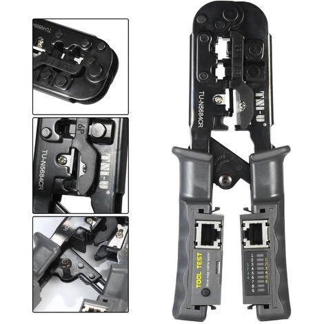 TNI-U TU-N5684CR Zwei-in-Eins-Netzwerktest-Crimpzange Crimp-Abisolierwerkzeug Testwerkzeug 5 TNI-U TU-N5684CR Zwei-in-Eins-Netzwerktest-Crimpzange Crimp-Abisolierwerkzeug Testwerkzeug – Bild 3