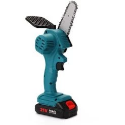 SUPERSELLER Tragbare Elektrische Baumsäge Wiederaufladbare Kleine Elektrische Säge Holzbearbeitung Einhand-Kettensäge Gartenholzfällung Mini-Bürstenkettensäge 21V Eine Ladung Blau -Elektrosägen Verkäufe 2022 64683553 3