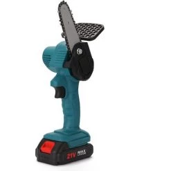 SUPERSELLER Tragbare Elektrische Baumsäge Wiederaufladbare Kleine Elektrische Säge Holzbearbeitung Einhand-Kettensäge Gartenholzfällung Mini-Bürstenkettensäge 21V Eine Ladung Blau -Elektrosägen Verkäufe 2022 64683553 4