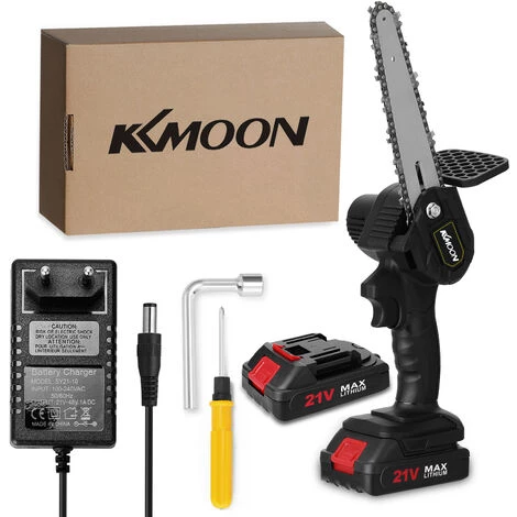 KKmoon 6 Zoll 21V Mini Wiederaufladbare Bürstenlose Variable Geschwindigkeit Elektrische Kettensäge Kleine Handgehaltene Logging Und Baum-Schneiden Säge Für Haus Garten Beschneiden Äste Und Holz Zwei Macht Und Ein Ladegerät 4 KKmoon 6 Zoll 21V Mini Wiederaufladbare Bürstenlose Variable Geschwindigkeit Elektrische Kettensäge Kleine Handgehaltene Logging Und Baum-Schneiden Säge Für Haus Garten Beschneiden Äste Und Holz Zwei Macht Und Ein Ladegerät – Bild 2