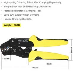 Arbeitssparende Crimpzange Mit Ratschenfunktion Von Meterk, Spezielle Crimpzange Mit Ratschenanschluss JX-1601-01 AWG24-14 0,25-2,5 Mm² -Elektrosägen Verkäufe 2022 64683747 4
