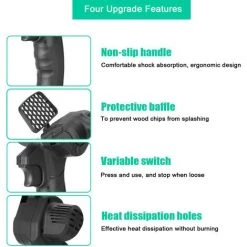 KKmoon 6 Zoll 48VF Mini Wiederaufladbare Bürstenlose Variable Geschwindigkeit Elektrische Kettensäge Für Den Heimgebrauch Kleine Handgeführte Logging Und Baum Schneiden Sägen Garten Beschneiden Äste Und Holz Zwei Batterien Und Ein Ladegerät -Elektrosägen Verkäufe 2022 64875965 5