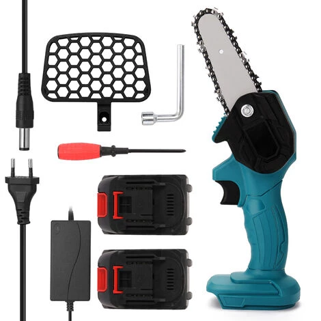SUPERSELLER Tragbare Elektrische Baumsäge Wiederaufladbare Kleine Elektrische Säge Holzbearbeitung Einhand-Kettensäge Gartenholzfällung Mini-Bürste Elektrische Kettensäge 21V Zwei Batterien Und Eine Ladung Blau 5 SUPERSELLER Tragbare Elektrische Baumsäge Wiederaufladbare Kleine Elektrische Säge Holzbearbeitung Einhand-Kettensäge Gartenholzfällung Mini-Bürste Elektrische Kettensäge 21V Zwei Batterien Und Eine Ladung Blau – Bild 3