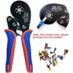 SUPERSELLER Crimpzange Für Rohrkabelschuhe Crimpkapazität 0,08-16 Mm² Pin-Kabelschuhzange Europäische Kabelschuh-Crimpzange Aderzange Farblich Passend Zu VXC9 16-6 In Schwarz, Rot Und Blau -Elektrosägen Verkäufe 2022 64876062 5