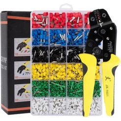 PARON JX-1601-06T Crimpzange Zangen-Kombinations-Set 1200 Stück + Spezielle Crimpzange Vorisolierte Anschlusskombination