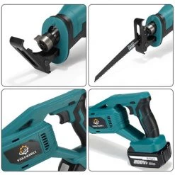 VIOLEWORKS 288VF Akku-Säbelsäge Reciprosäge Mit 4 Sägeblatt Fuchsschwanz Säge + 2 Batterien -Elektrosägen Verkäufe 2022 65849849 4