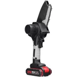 SUPERSELLER 21V Mini 4" Elektro-Kettensäge Handgeführte Lithium-Kettensäge Für Den Heimgebrauch Kleine Holzbearbeitung Garten Fällsäge Mit Bürstenmotor Schwarz Grau Modell Eine Ladung, Euro 220V -Elektrosägen Verkäufe 2022 65947851 3