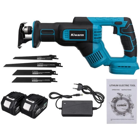 KIWARM Akku-Säbelsäge + 4 Sägeblätter 2 Batterien 6 KIWARM Akku-Säbelsäge + 4 Sägeblätter 2 Batterien – Bild 4