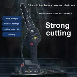 DECKON 24V 12,7CM Mini-Elektrokettensäge, Mini-Elektro-Handkettensäge Mit 1 Batterien, 1 Ladung -Elektrosägen Verkäufe 2022 66987781 5