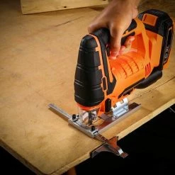 PEDY Stichsäge, Akku-Stichsäge, 0-2700 SPM, 0-45° Schrägschnitt, 4 Orbitalbewegungen, ±45° Aluminiumplatte, 20 Mm Hub, 6 Klingen Für Holz, Kunststoff, Metall, Mit Ladegerät 18V -Elektrosägen Verkäufe 2022 66992508 5