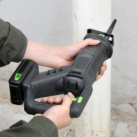 HAPPYSHOPPING 20V Akku-Säbelsäge Variable Geschwindigkeit 3000SPM Elektrohandsäge Mit 2.0Ah Akku Schnellladegerät 5 Stück 6-Zoll-Sägeblatt Zum Schneiden Von Holz PVC-Rohr Metall 4 HAPPYSHOPPING 20V Akku-Säbelsäge Variable Geschwindigkeit 3000SPM Elektrohandsäge Mit 2.0Ah Akku Schnellladegerät 5 Stück 6-Zoll-Sägeblatt Zum Schneiden Von Holz PVC-Rohr Metall – Bild 2