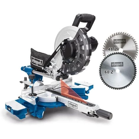 Scheppach Kapp Und Gehrungssäge HM254 Zugsäge Laser + 2.Sägeblatt + UMF1600 4 Scheppach Kapp Und Gehrungssäge HM254 Zugsäge Laser + 2.Sägeblatt + UMF1600 – Bild 2