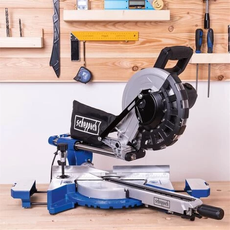 Scheppach Kapp Und Gehrungssäge HM254 Zugsäge Laser + 2.Sägeblatt + UMF1600 6 Scheppach Kapp Und Gehrungssäge HM254 Zugsäge Laser + 2.Sägeblatt + UMF1600 – Bild 4