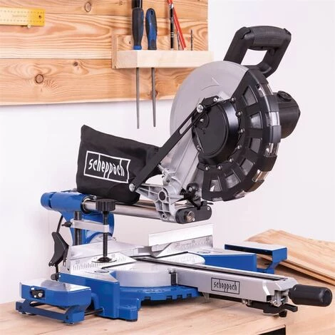 Scheppach Kapp Und Gehrungssäge HM254 Zugsäge Laser + 2.Sägeblatt + UMF1600 7 Scheppach Kapp Und Gehrungssäge HM254 Zugsäge Laser + 2.Sägeblatt + UMF1600 – Bild 5