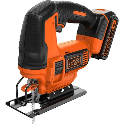 BLACK & DECKER BLACK+DECKER BDCJS18M1 Pendelhub Stichsäge Kabellos 18V, Mit 1x Akku, Ladegerät 3 BLACK & DECKER BLACK+DECKER BDCJS18M1 Pendelhub Stichsäge Kabellos 18V, Mit 1x Akku, Ladegerät