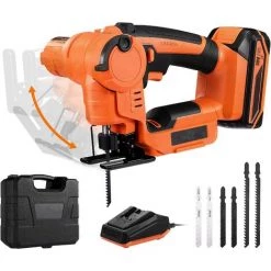 GIZCAM 18V-Akku-Stichsäge, 2 Schneidmodi, 0-2700 U / Min, Einstellbare Geschwindigkeit, Leichte Und Vielseitige Bügelsäge Mit 6 Klingen Zum Schneiden Von Holz, PVC-Rohren, Ästen Und Metall -Elektrosägen Verkäufe 2022 67676981 2