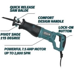 LIFCAUSAL 900 W 7,5 A Säbelsäge 2800 SPM Leerlaufdrehzahl Säbelsäge Kabelgebundene Elektrische Handsäge Mit 5 Klingen Zum Schneiden Von Holz, Metall Und PVC -Elektrosägen Verkäufe 2022 68339507 3
