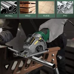 LIFCAUSAL Mini-Kreissäge 4,8 Ampere Kompakte Kreissäge 3700 U/min Mit Laserführung Maßstab Lineal Vakuumanschluss 3 Klingen Zum Schneiden Von Hölzern, Fliesen Und Weichmetalldesign Für Kleine Projekte -Elektrosägen Verkäufe 2022 68339541 3