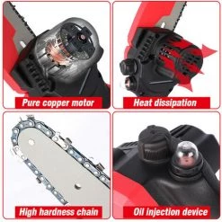 ONEVAN 8 Zoll 3000W Mini Astsäge Elektrische Kettensägen Mit Öler Lithium-Batterie Holzbearbeitung Garten Trimmen Saw Power Tools -Elektrosägen Verkäufe 2022 68678277 3