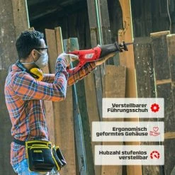 AREBOS Säbelsäge Reciprosäge Universalsäge Tigersäge Fuchsschwanz Säge 750 W - Rot -Elektrosägen Verkäufe 2022 6870987 4