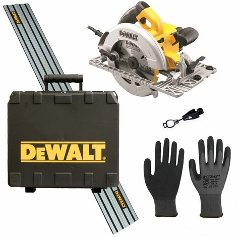 DeWALT Handkreissäge DWE576KR Inkl. Führungsschiene (1500 Mm), Handschuhclip, 24x Arbeitshandschuhe, 24 Zahn HM-Sägeblatt Etc. 4 DeWALT Handkreissäge DWE576KR Inkl. Führungsschiene (1500 Mm), Handschuhclip, 24x Arbeitshandschuhe, 24 Zahn HM-Sägeblatt Etc. – Bild 2