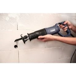 FERM Säbelsäge 710W - Soft Griff - Mit 2 Sägeblätter Für Holz (130mm-11TPI) Und Metall (82mm - 30TPI) -Elektrosägen Verkäufe 2022 8751665 5