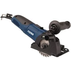 FERM CSM1043 Präzisionskreissäge/ Dekupiersäge / Mini-Kreissäge - 500W - Variable Geschwindigkeiten - Inkl. 3 Sägeblätter Und Aufbewahrungskoffer - Geeignet Zum Schneiden Von Kunststoff-, Laminat- Und Sanitärfliesen