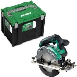 HiKOKI Akku-Handkreissäge C18DBALW2Z 18 V, 2-stufiger Sicherheitsschalter Inkl. HM-Sägeblatt, Schlüssel, Parallelanschlag, HSC IV Box